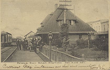 Delmar station 1905 postcard