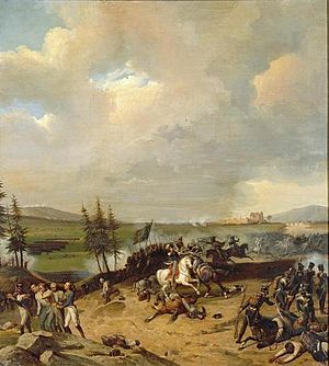 Desmoulins - Victoire du maréchal Lannes sur les troupes prussiennes à Saalfeld sur la Saale en Thuringe