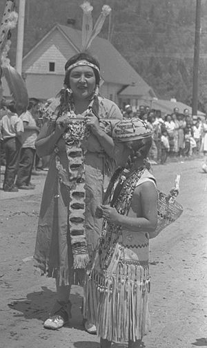 Detail of Vivien Hailstone from photograph of Buck and Vivian Hailstone at 4th of July Parade.jpg