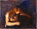 Edvard Munch - Vampire (1893), Gothenburg Museum of Art