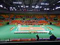 Goalball court in the Future Arena at Rio