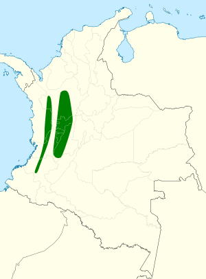 Habia cristata map.svg