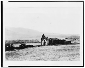 Historic American Buildings Survey From Golden Gate Park - San Francisco, California Original- c1860 Re-photo- February 1940 VIEW FROM NORTH - Mission San Carlos Borromeo, Rio HABS CAL,27-CARM,1-5