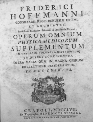 Hoffmann - Opere, 1757 - 3005474 V00094 00000001