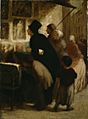 Honoré Daumier - En dehors de la boutique du marchand d'estampes (1860-1863)