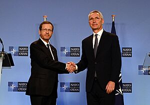 Isaac Herzog in an official visit to the European Union in Brussels, January 2023 (GPOHZ0 1)