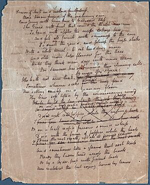 John Keats - To Autumn Manuscript 1 unrestored