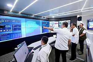 Joko Widodo inside Nusantara Command Center, March 2024