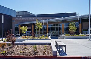 Lake Stevens High School entrance, 2020
