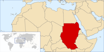 Map of Sudan before South Sudanese independence on July 9, 2011