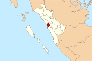 Padang location in West Sumatra