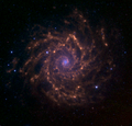 M74 3.6 5.8 8.0 microns spitzer