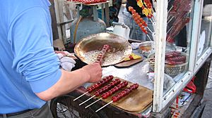 Making candied fruit in Tianjin China