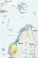 Map Norway political-geo