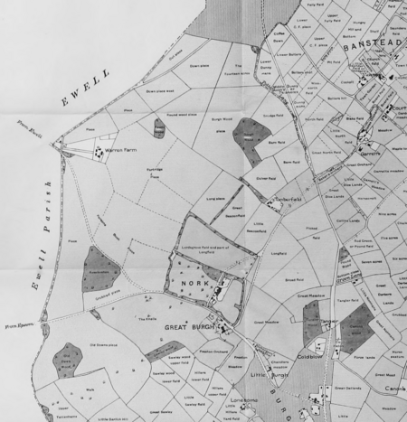 Map of Nork 1841 Lambert