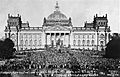 Mass demonstration in front of the Reichstag against the Treaty of Versailles