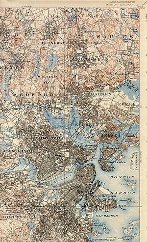 Mystic River (Massachusetts) map