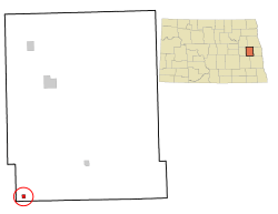 Location of Luverne, North Dakota