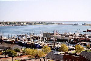 A view from New Bedford overlooking Buzzards Bay