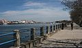 Northern esplanade of Manhattan Beach, and along Sheepshead Bay in Brooklyn, NY, looking east