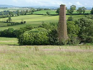 Old mine chimney with Barrow Hill in the background - geograph.org.uk - 479188