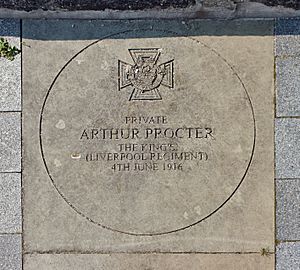 Procter VC memorial at Birkenhead Cenotaph