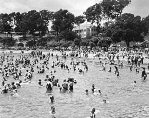 Queensland State Archives 2127 Beach scene Sandgate December 1937
