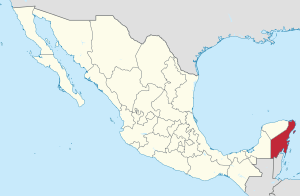 State of Quintana Roo within Mexico