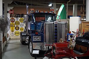 R. E. Olds Transportation Museum July 2018 65 (1974 Diamond REO C119 Raider)