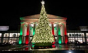 Raleigh Memorial Auditorum at Christmas