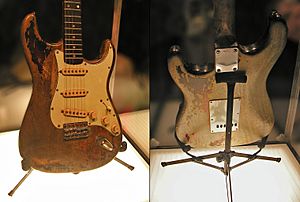 Rory Gallagher's Stratocaster on display in Dublin in 2007
