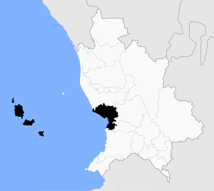 Location of San Blas municipality in Nayarit