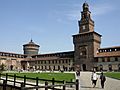 Sforza Castle Milan from internal Court yard