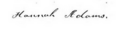 Signature of Hannah Adams