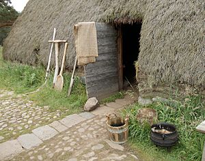 Thatched house in 'Baile Gean', Highland Folk Museum