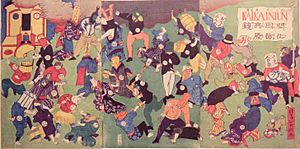 The New fighting the Old in early Meiji Japan circa 1870
