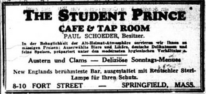 The Student Prince, 1942 advertisement (Neu England Rundschau)