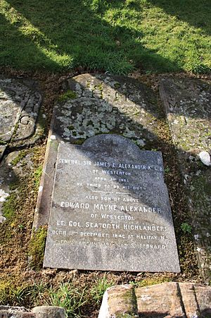 The grave of General Sir James Edward Alexander, Old Logie Kirkyard