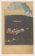 The rescue at sea. From Prince Baysunghur's Rose Garden (Gulistan) (CBL Per 119, f.15v)