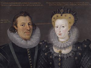 Thomas Lord Scrope and his mother Margaret Howard, Englisch School, late 16th century