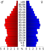 USA Marion County, Tennessee.csv age pyramid