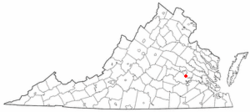 Location of Bellwood, Virginia