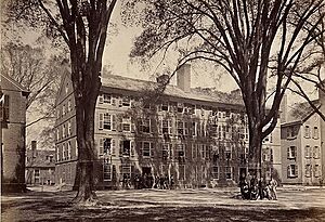 View of Connecticut Hall Old Campus Yale College New Haven Connecticut