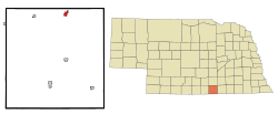 Location of Blue Hill, Nebraska