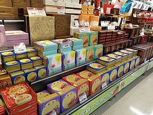 Wing Wah Moon Cake on the shelf