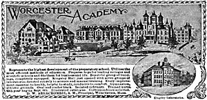 Worcester Academy advertisement, 1898