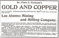 Yoakum's Mining Advertisement