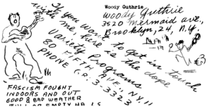 10 of the Woody Guthrie songs - contact details