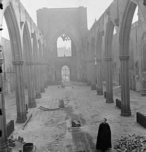 A Church Rises From the Ashes- Bomb Damage To St George's Cathedral, Southwark, 1942 D7216