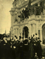 A zágrábi horvát nemzeti szinház zárkövének letétele 1895